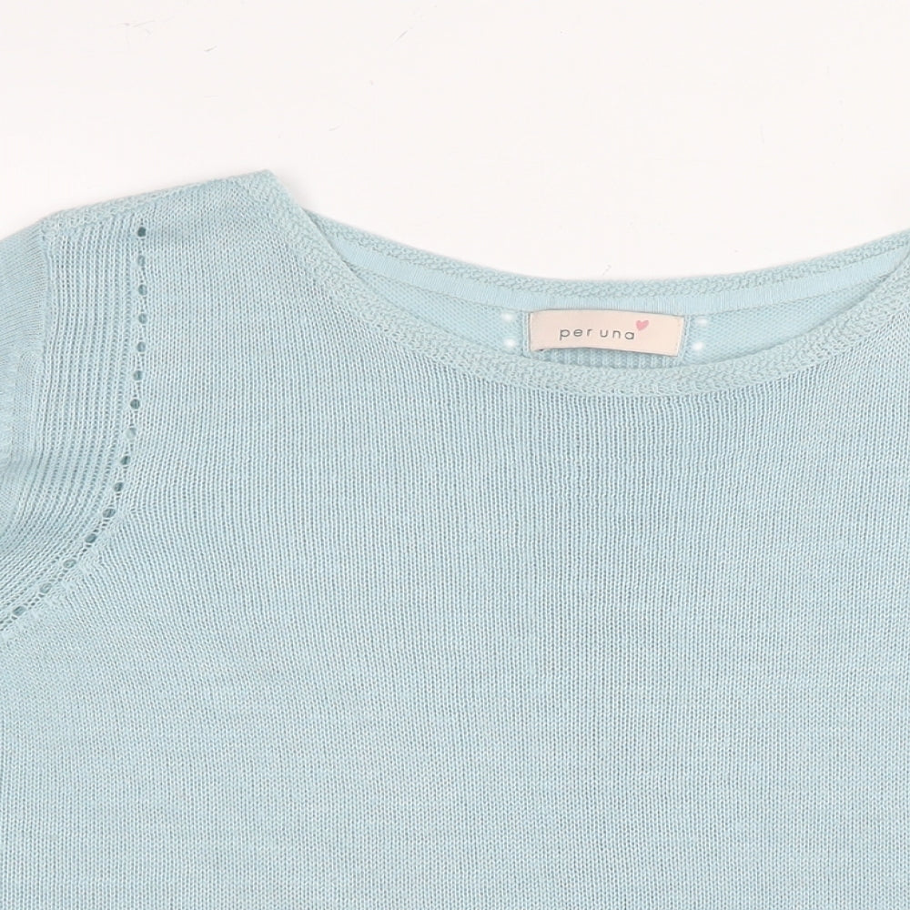 Womens UK Size 18 Marks and Spencer Blue Pullover Jumper