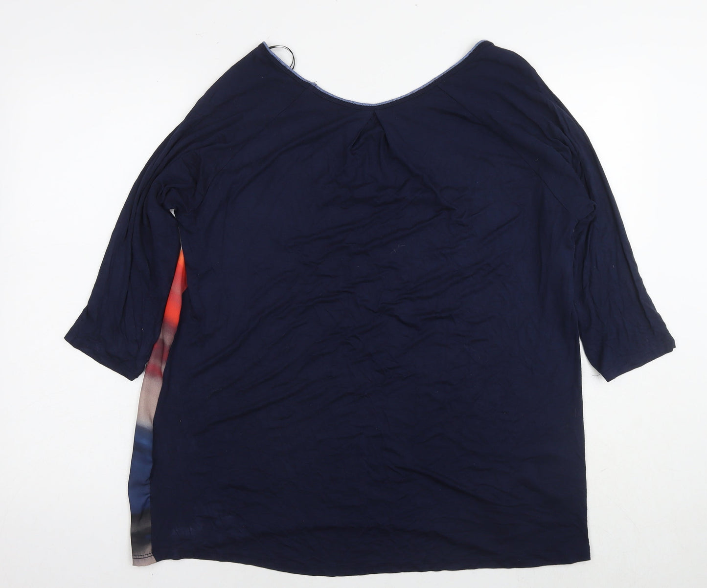 Edista Womens Multicoloured Polyester Basic T-Shirt Size XL Round Neck