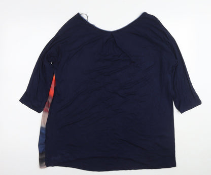 Edista Womens Multicoloured Polyester Basic T-Shirt Size XL Round Neck