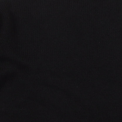 New Look Womens Black Round Neck Acrylic Pullover Jumper Size M