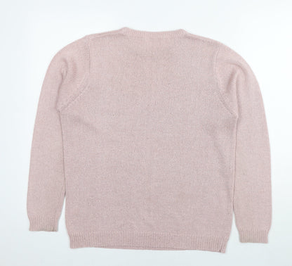 Womens UK Size 14 Berkertex Pink Pullover Jumper