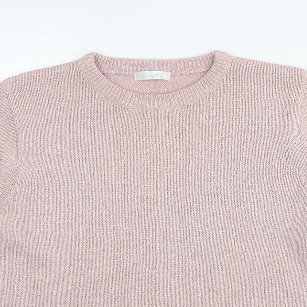 Womens UK Size 14 Berkertex Pink Pullover Jumper