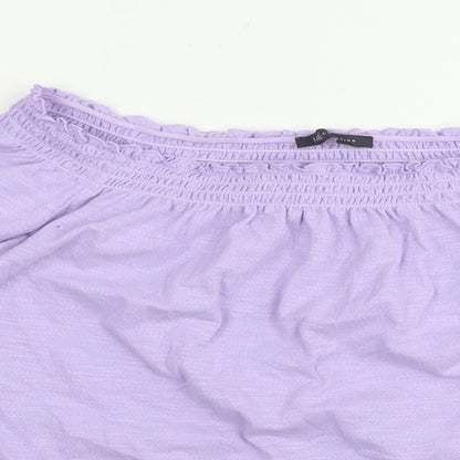 Womens UK Size 12 Marks and Spencer Purple Basic T-Shirt