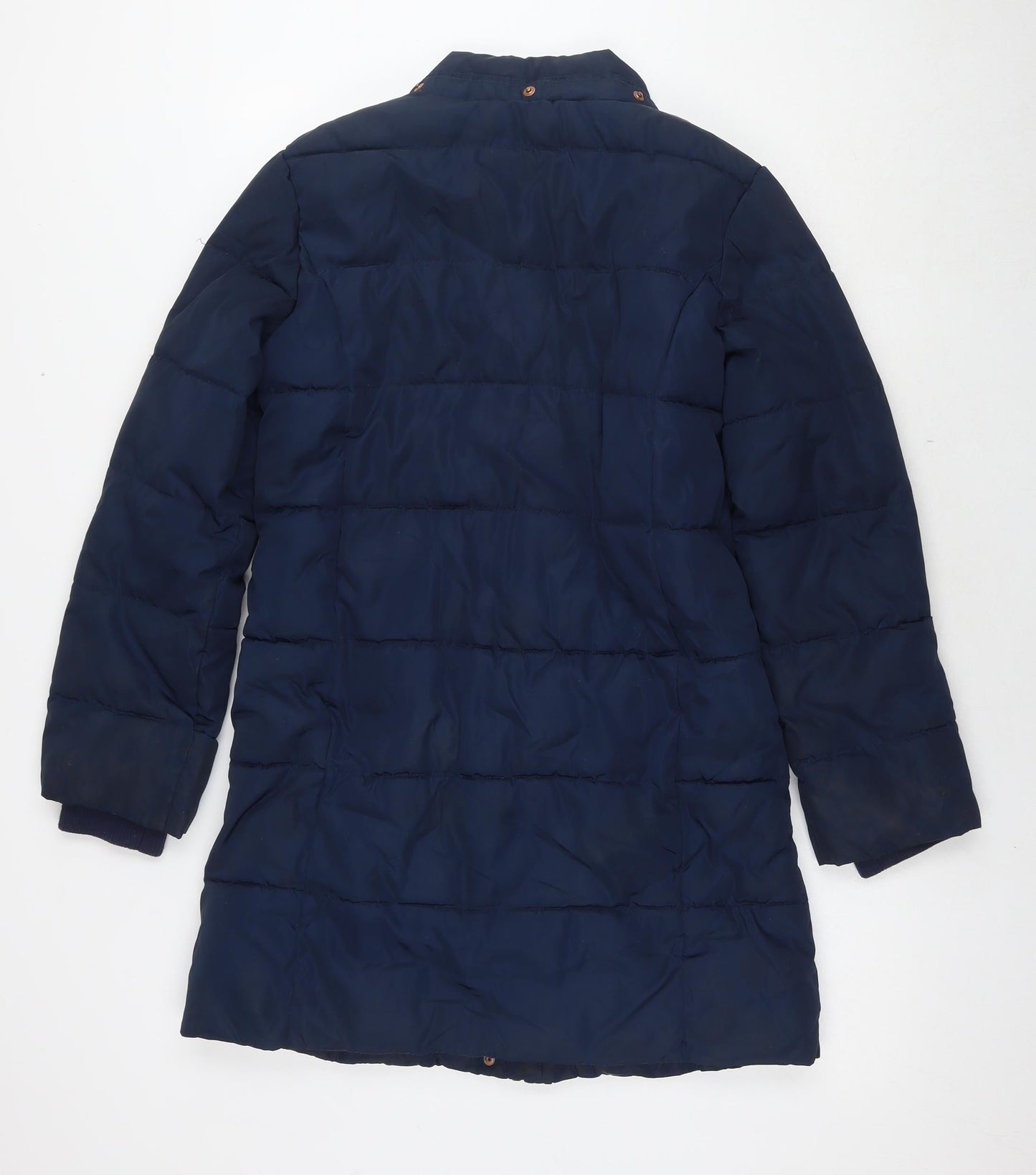 John Lewis Girls Blue Quilted Jacket Size 13 Years Zip