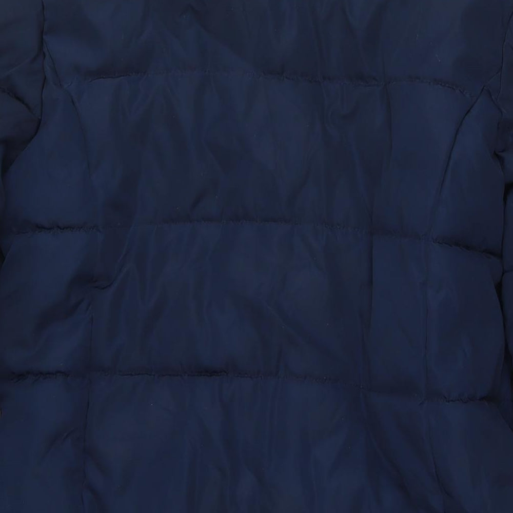 John Lewis Girls Blue Quilted Jacket Size 13 Years Zip
