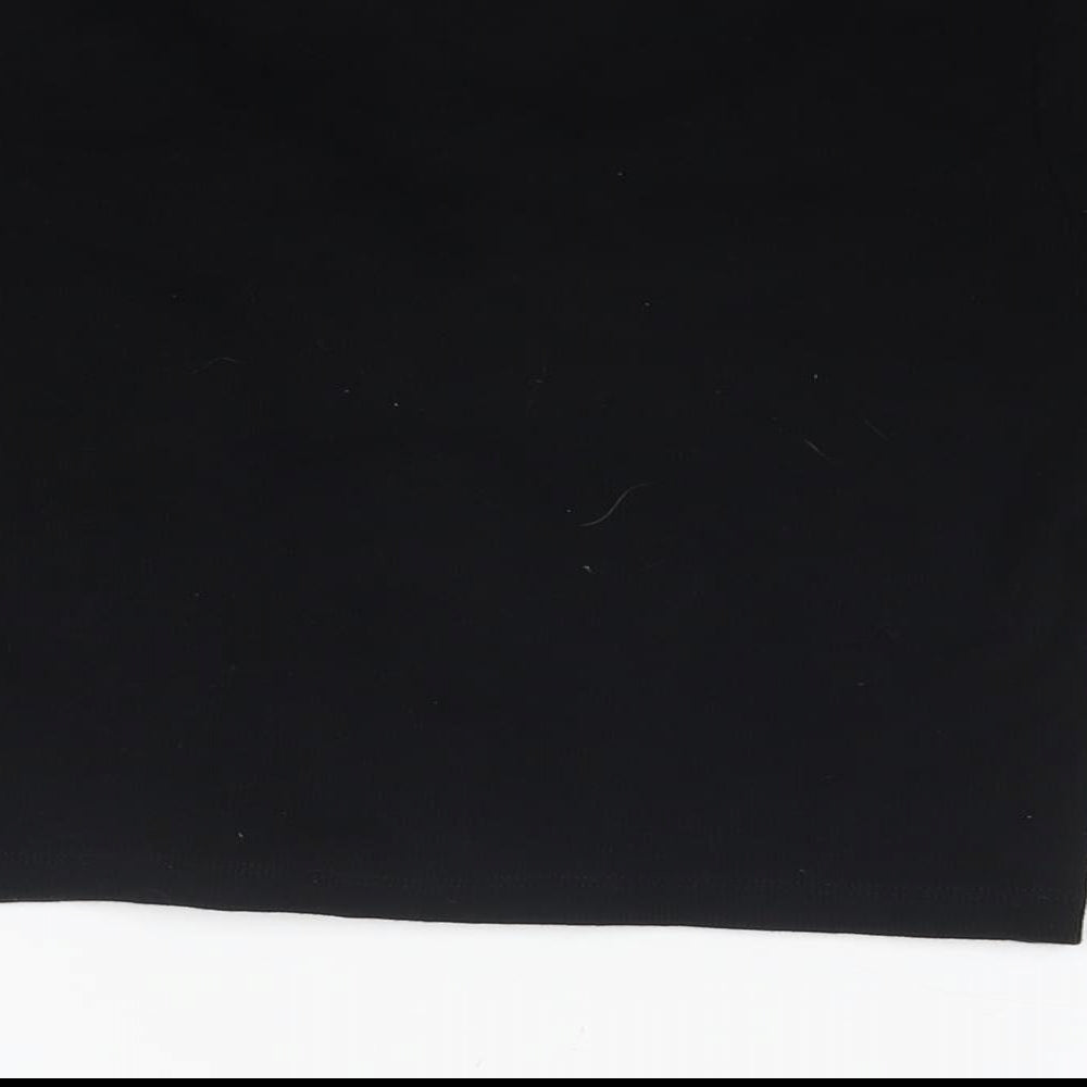Womens UK Size 14 ASOS Black Cropped T-Shirt