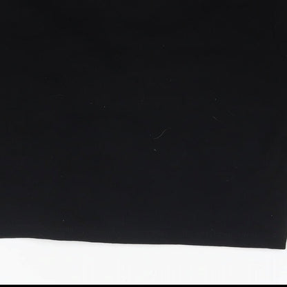 Womens UK Size 14 ASOS Black Cropped T-Shirt