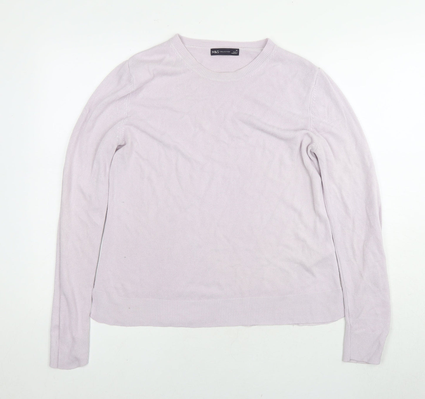 Womens UK Size 14 Marks and Spencer Purple Pullover Jumper