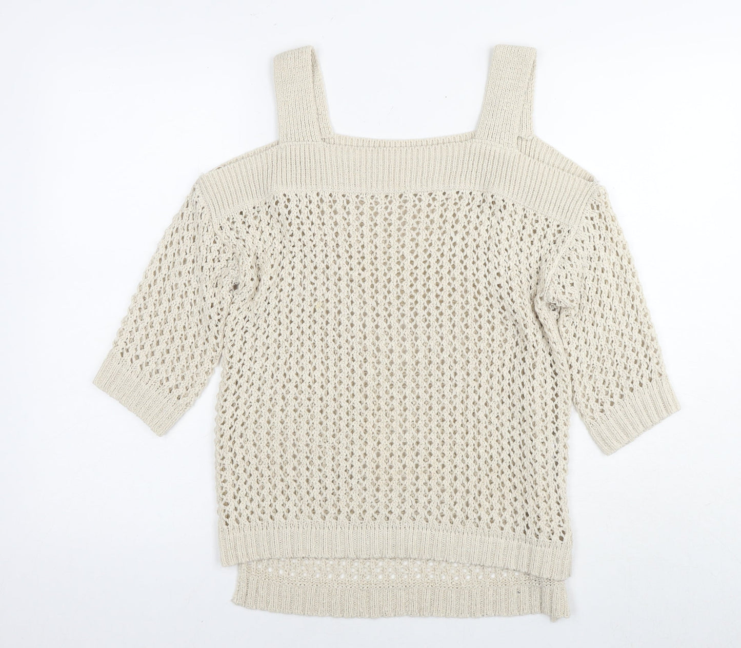 Womens UK Size S Marks and Spencer Beige Pullover Jumper