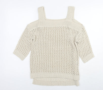 Womens UK Size S Marks and Spencer Beige Pullover Jumper