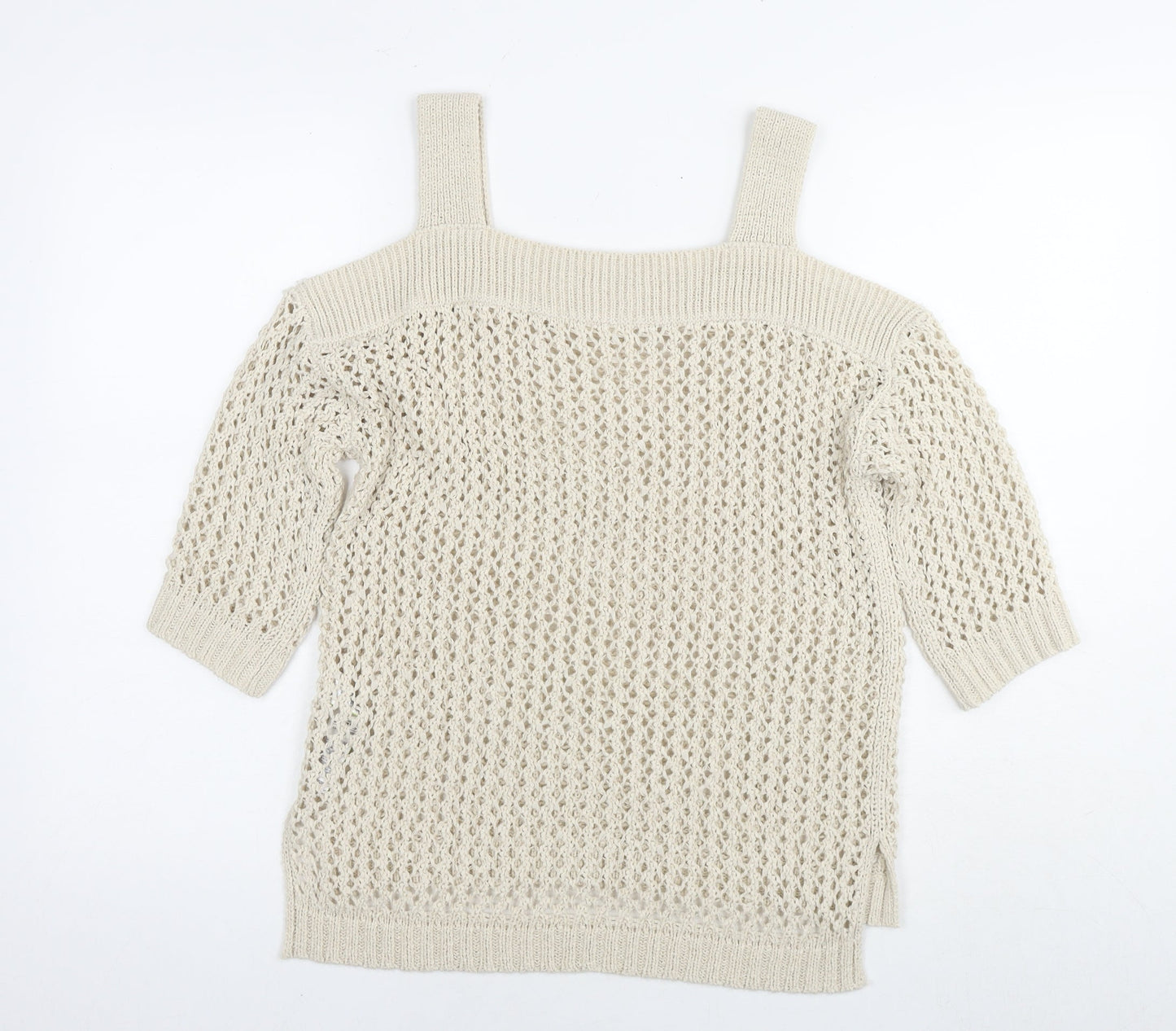 Womens UK Size S Marks and Spencer Beige Pullover Jumper
