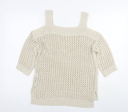 Womens UK Size S Marks and Spencer Beige Pullover Jumper