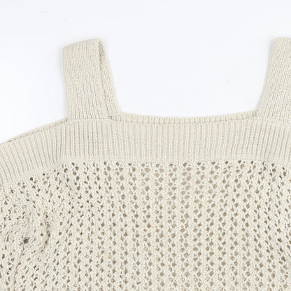 Womens UK Size S Marks and Spencer Beige Pullover Jumper