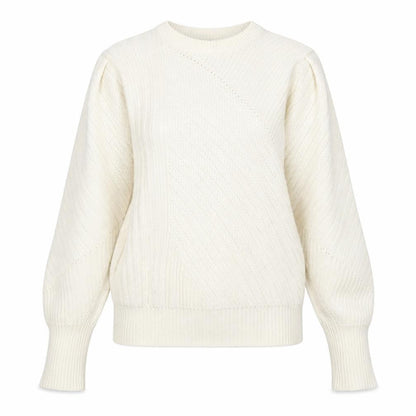 Marks & Spencer Womens White Round Neck Polyester Pullover Jumper Size 10