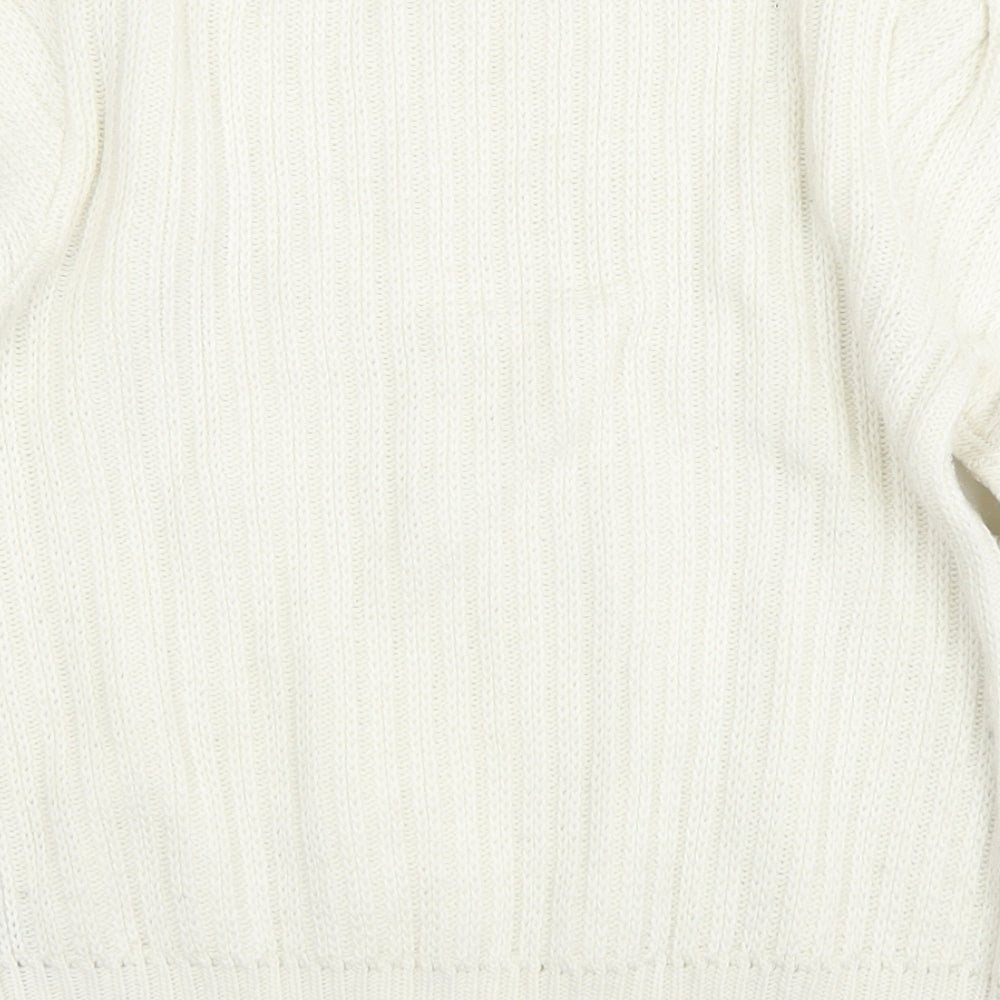 Womens UK Size 10 Marks and Spencer White Pullover Jumper