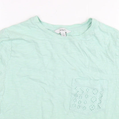 Womens UK Size 12 Marks and Spencer Blue Basic T-Shirt