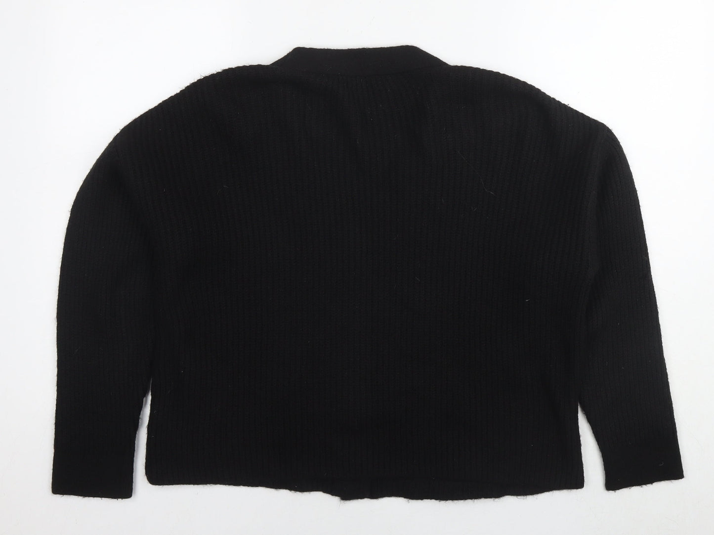 Womens UK Size L New Look Black Cape Jumper