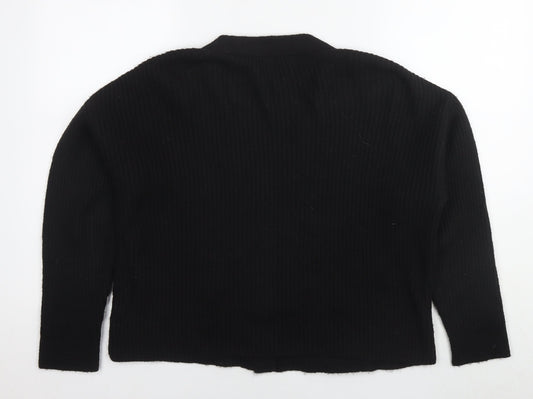 Womens UK Size L New Look Black Cape Jumper