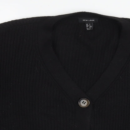 Womens UK Size L New Look Black Cape Jumper