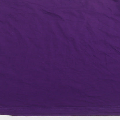 Womens UK Size 12 River Island Purple Cropped T-Shirt