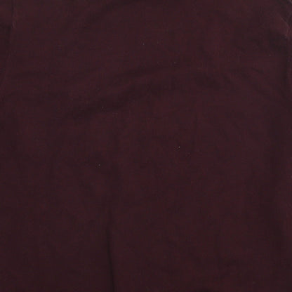 Marks and Spencer Mens Brown Round Neck Cotton Pullover Jumper Size M Long Sleeve