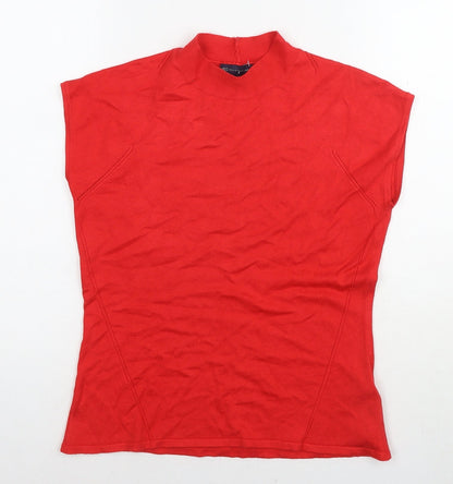 Womens UK Size 12 Marks and Spencer Red Vest Jumper