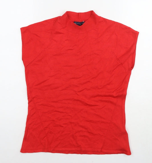 Womens UK Size 12 Marks and Spencer Red Vest Jumper