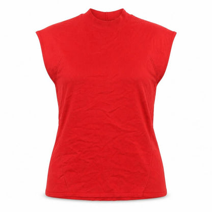 Marks & Spencer Womens Red Round Neck Viscose Vest Jumper Size 12