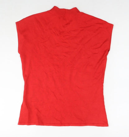 Womens UK Size 12 Marks and Spencer Red Vest Jumper