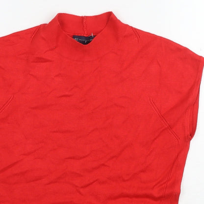 Womens UK Size 12 Marks and Spencer Red Vest Jumper