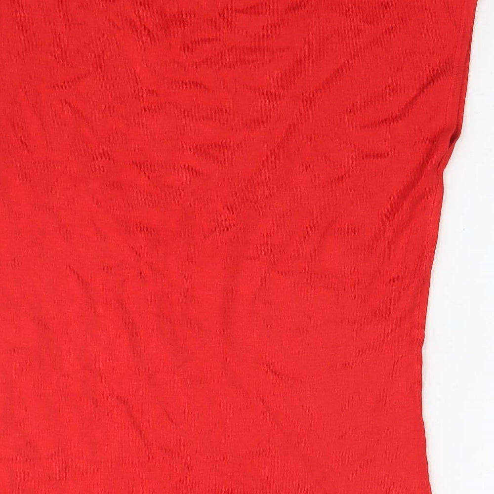 Womens UK Size 12 Marks and Spencer Red Vest Jumper