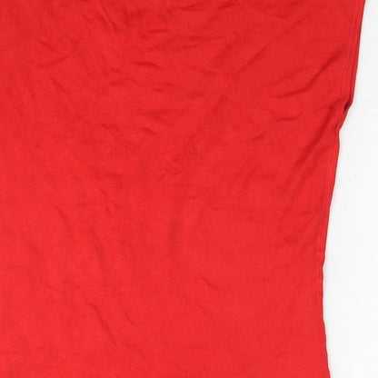 Womens UK Size 12 Marks and Spencer Red Vest Jumper