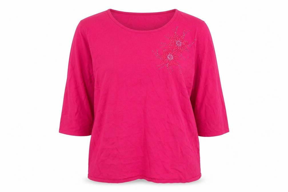 Womens UK Size XL Anna Rose Pink Basic Blouse