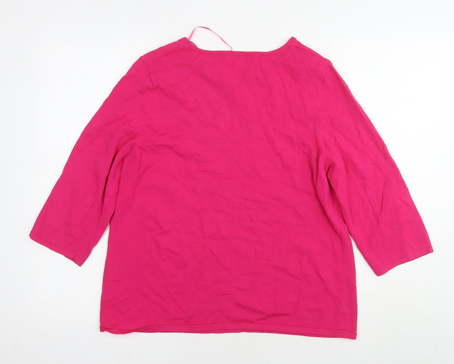 Womens UK Size XL Anna Rose Pink Basic Blouse