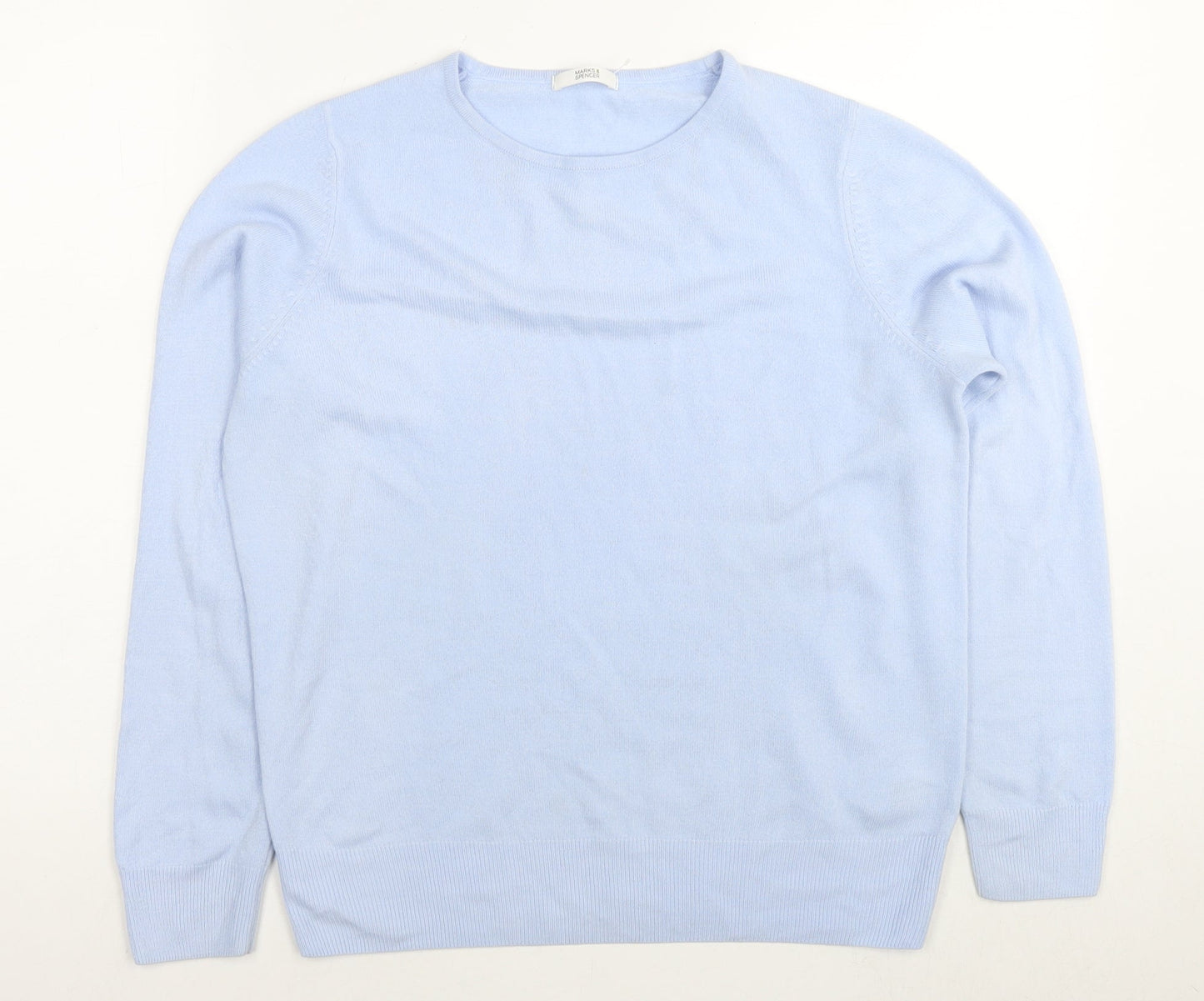 Womens UK Size 12 Marks and Spencer Blue Pullover Jumper