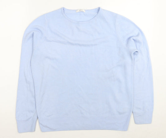 Womens UK Size 12 Marks and Spencer Blue Pullover Jumper