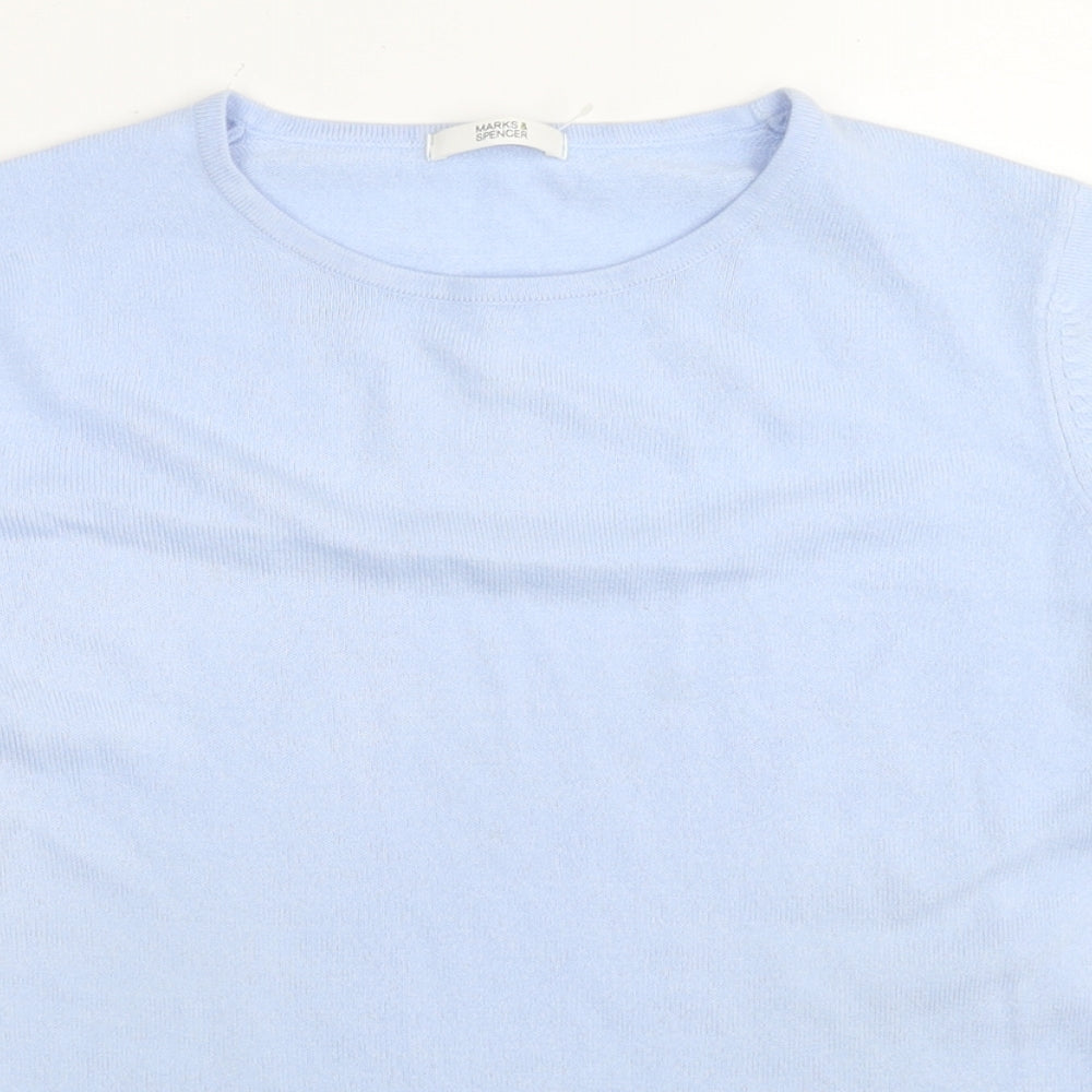 Womens UK Size 12 Marks and Spencer Blue Pullover Jumper