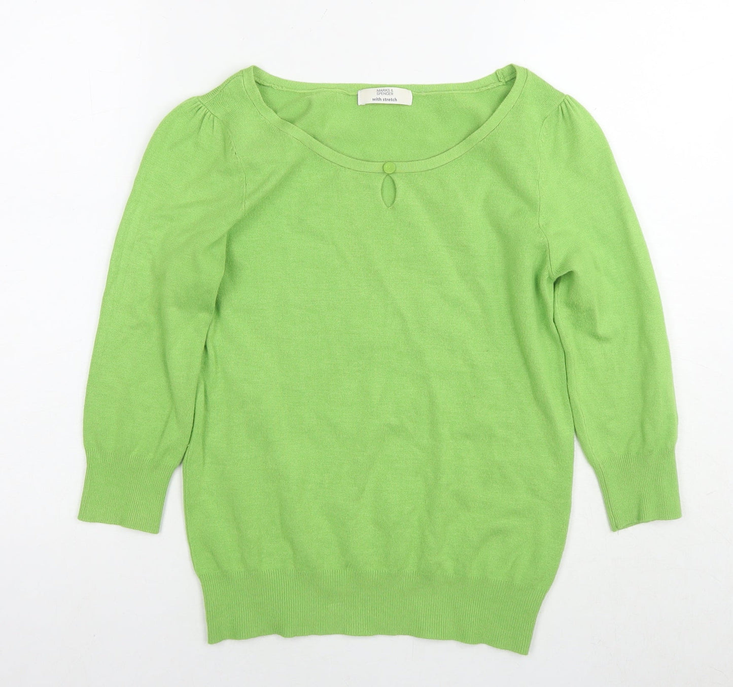 Womens UK Size 8 Marks and Spencer Green Pullover Jumper