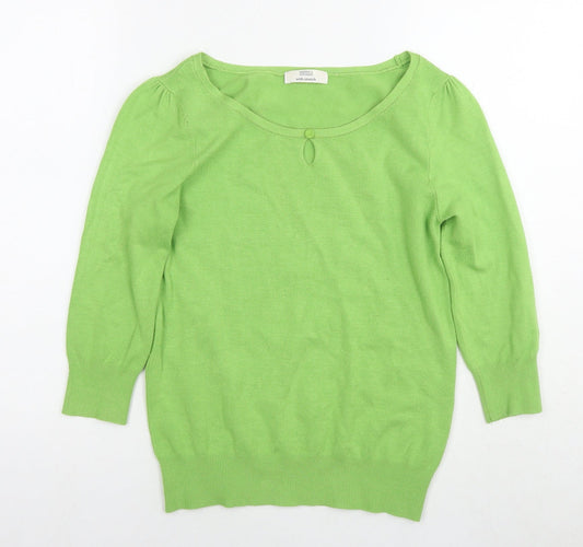 Womens UK Size 8 Marks and Spencer Green Pullover Jumper
