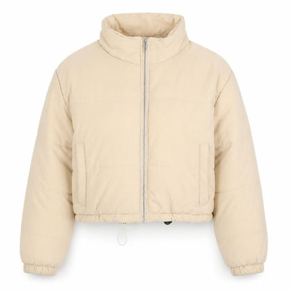 Womens UK Size 8 PRETTYLITTLETHING Beige Puffer Jacket