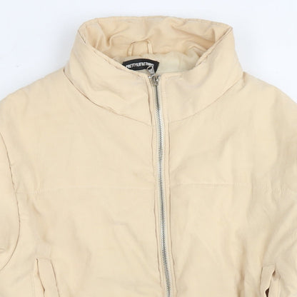 Womens UK Size 8 PRETTYLITTLETHING Beige Puffer Jacket