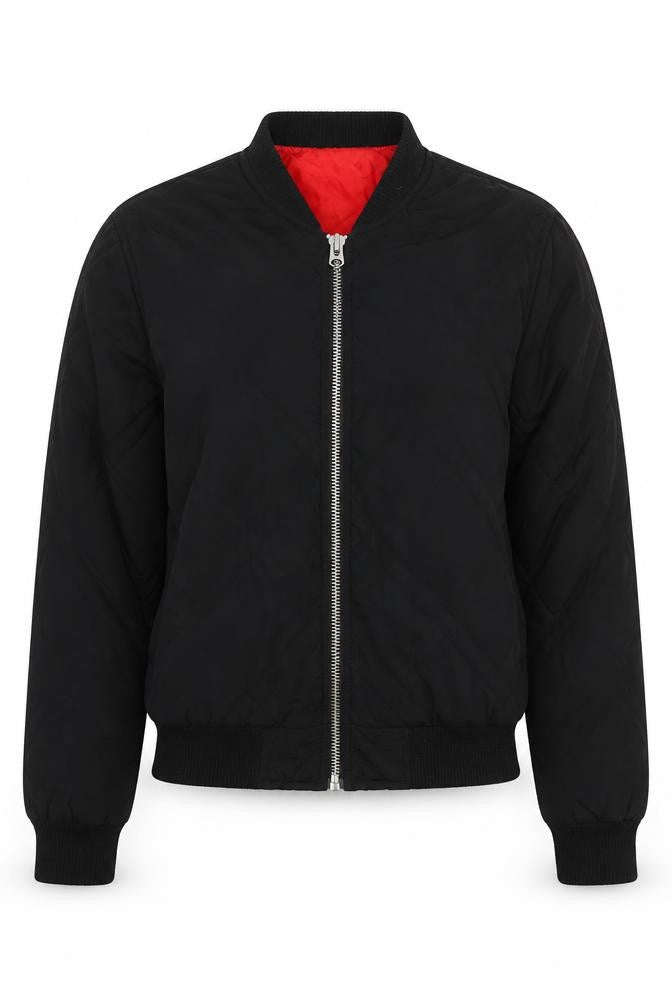 Womens UK Size 8 Topshop Black Quilted Coat