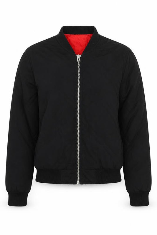 Womens UK Size 8 Topshop Black Quilted Coat