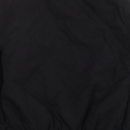 Womens UK Size 8 Topshop Black Quilted Coat