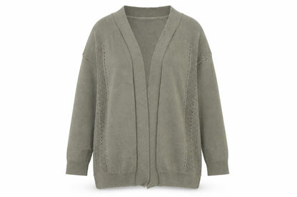 Marks & Spencer Womens Brown V-Neck Cotton Cardigan Jumper Size 12