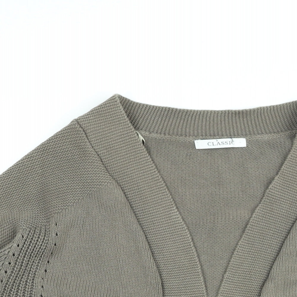 Womens UK Size 12 Marks and Spencer Brown Cardigan Jumper