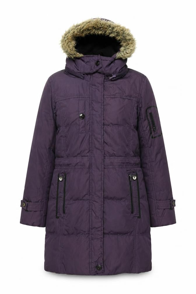 Womens UK Size S Hawke & Co Purple Overcoat