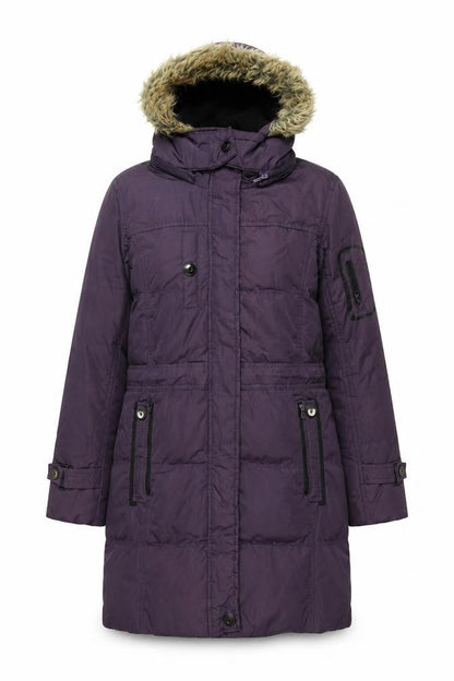 Womens UK Size S Hawke & Co Purple Overcoat