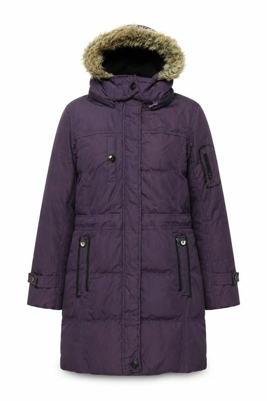 Womens UK Size S Hawke & Co Purple Overcoat