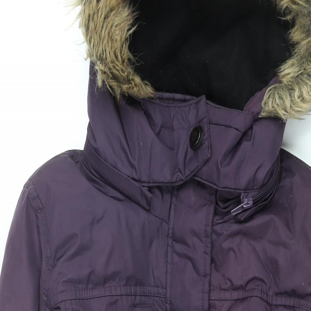 Womens UK Size S Hawke & Co Purple Overcoat